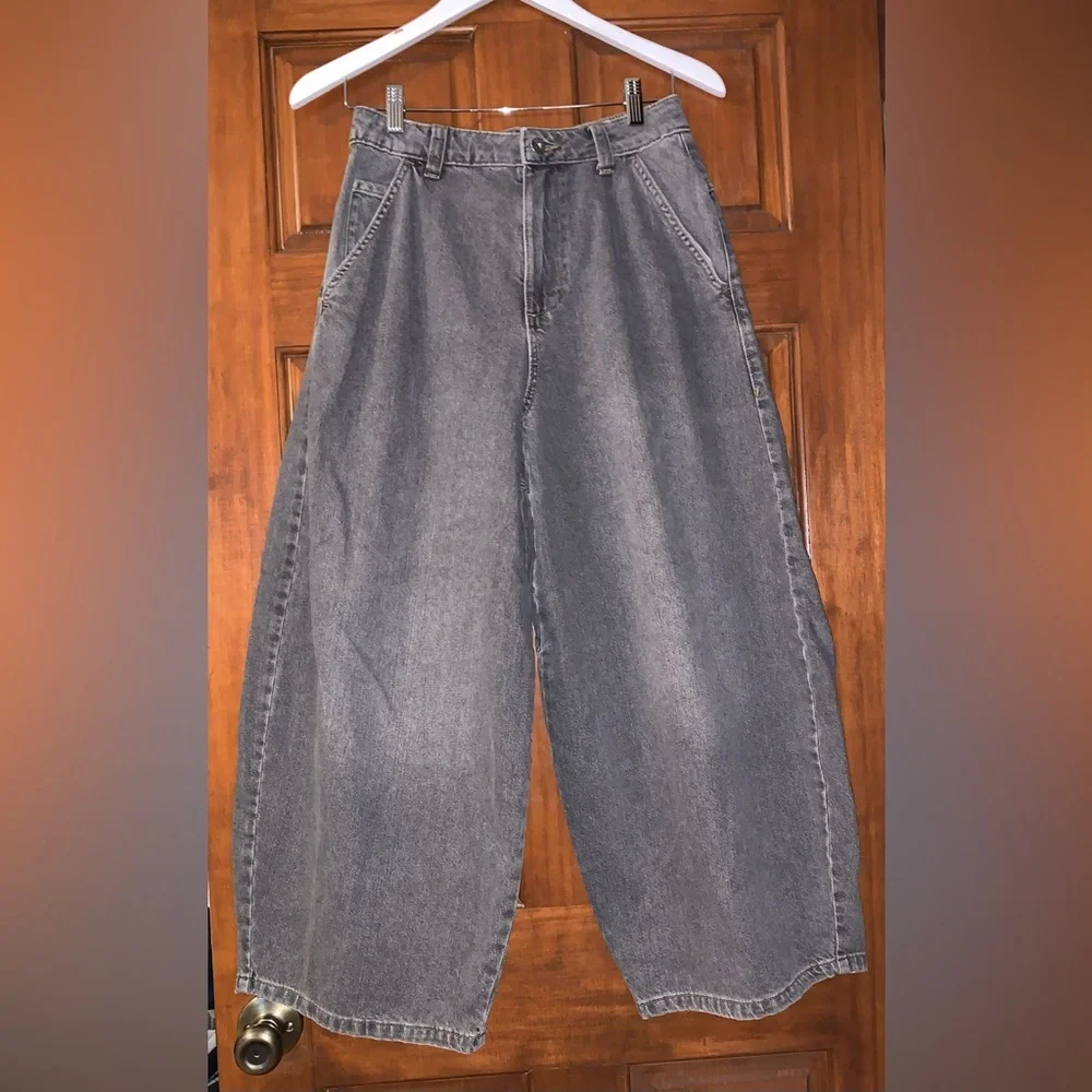 COLLUSION XL balloon X006 barrel jeans washed grey 24 x 26 super baggy wide - Picture 7 of 13